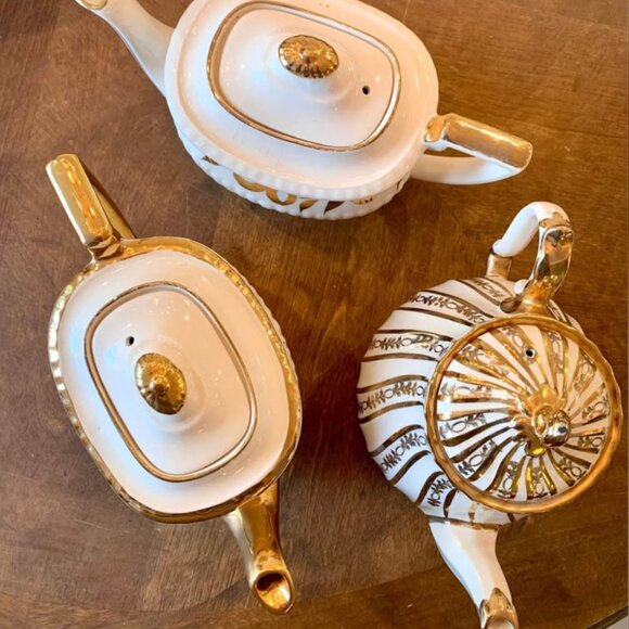 Stunning vintage gold Sadler and Georgian Gibsons teapots 👑 - Picture 5 of 8